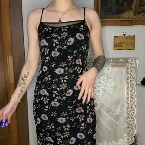 90’s floral mesh dress